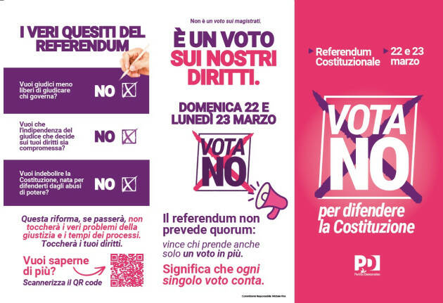 Giustizia: al via da Pescara la campagna Pd per No a referendum con Schlein