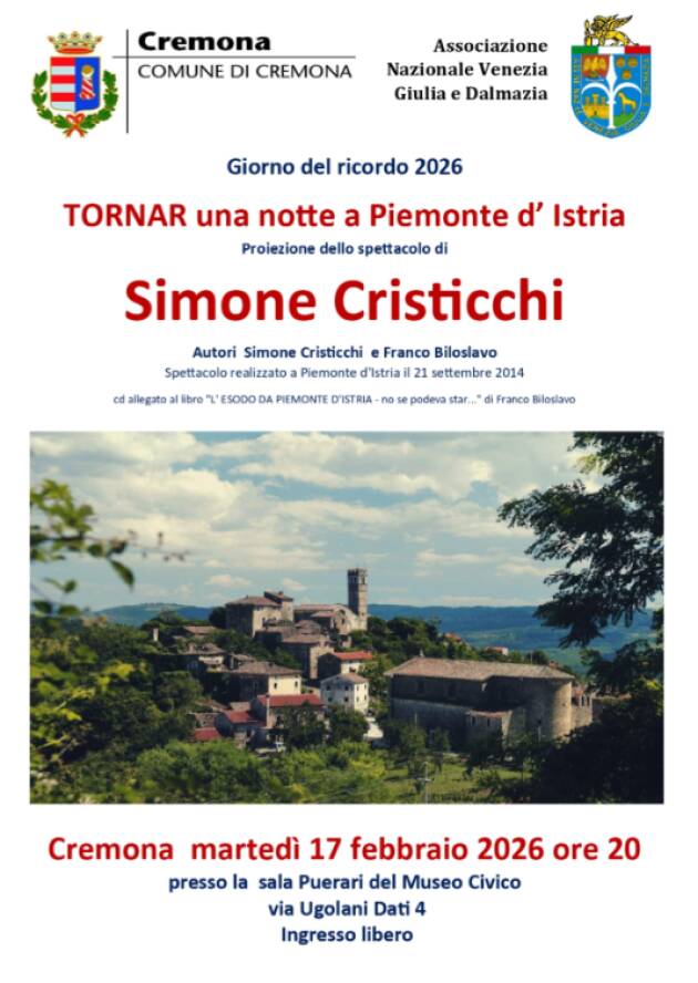 Giorno del Ricordo, il 10 febbraio commemorazione al Civico Cimitero
