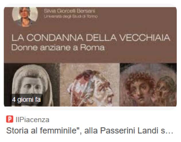 (PC) Storia al femminile :condizione delle donne anziane nell'antica Roma