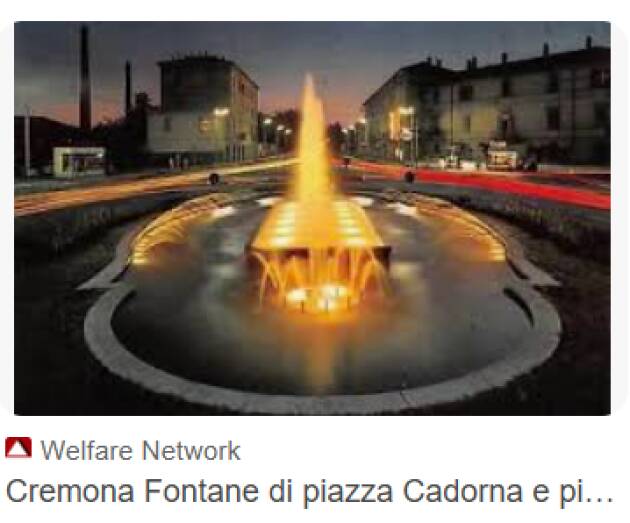 FONTANE CITTADINE. PORTESANI: AL VIA I LAVORI UNA VITTORIA DI NOVITA' A CREMONA