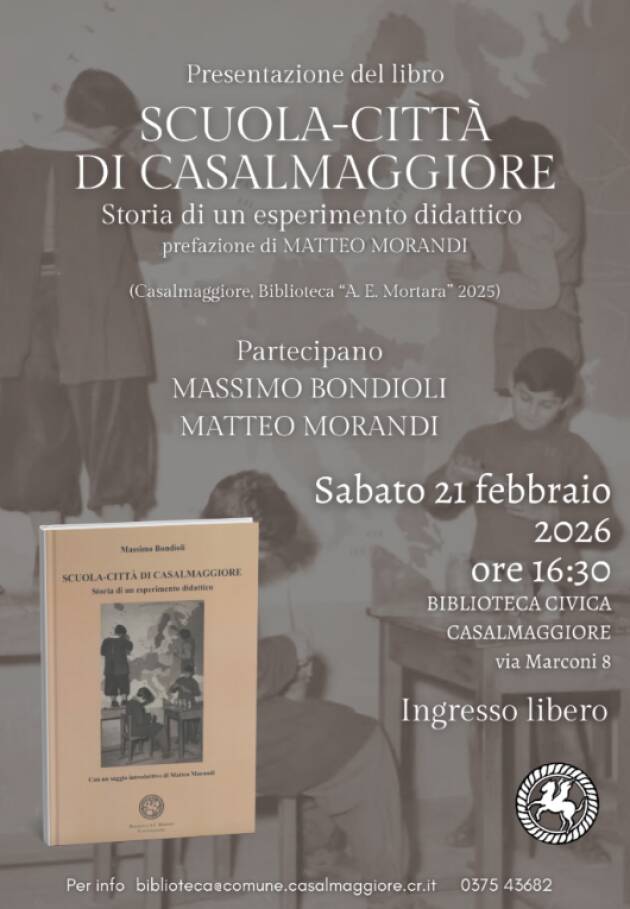 Presentazione del volume 'Scuola-Città di Casalmaggiore' di Massimo Bondioli
