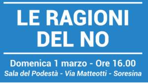 Soresina Incontro sulle Ragioni del NO