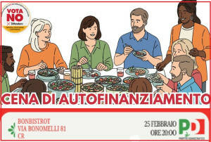(CR) Il PD  organizza una cena di autofinanziamento per il NO al Referendum Giustizia