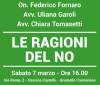 A Grumello Cremonese Incontro Le ragioni del No al Referendum del 22-23 marzo