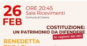 Crema Costituzione da difendere Referendum Le ragioni del NO