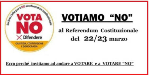 Romanengo Referendum Le Ragioni del NO Incontro dell' 8 marzo