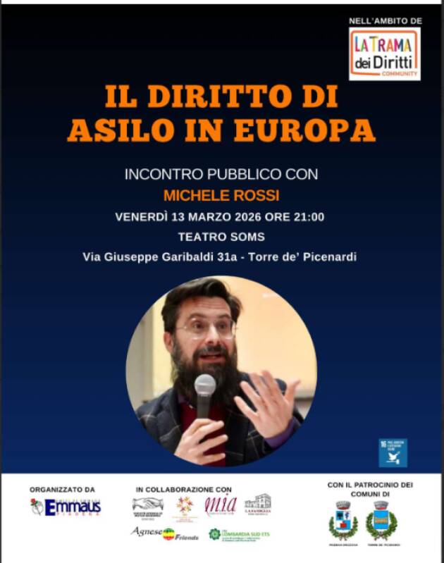 Emmaus Incontro sul Diritto di Asilo in Europa Evento del 13 marzo