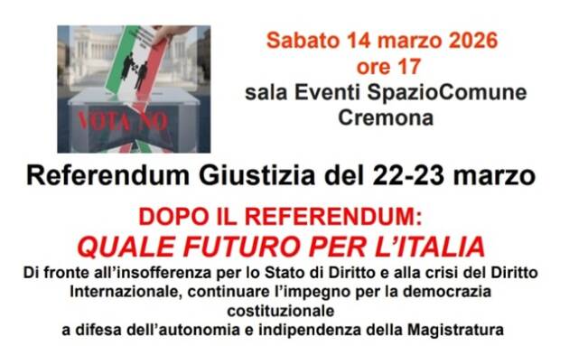 (CR) Dopo il Referendum , quale futuro ? Incontro il 14 ore 17
