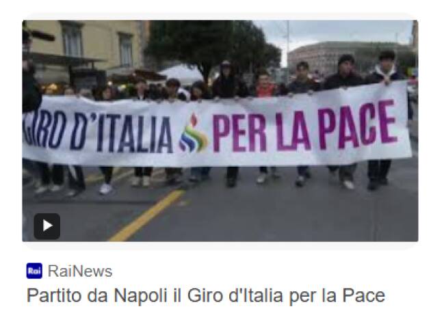 Il Comune di Cremona aderisce al Giro d’Italia per la Pace