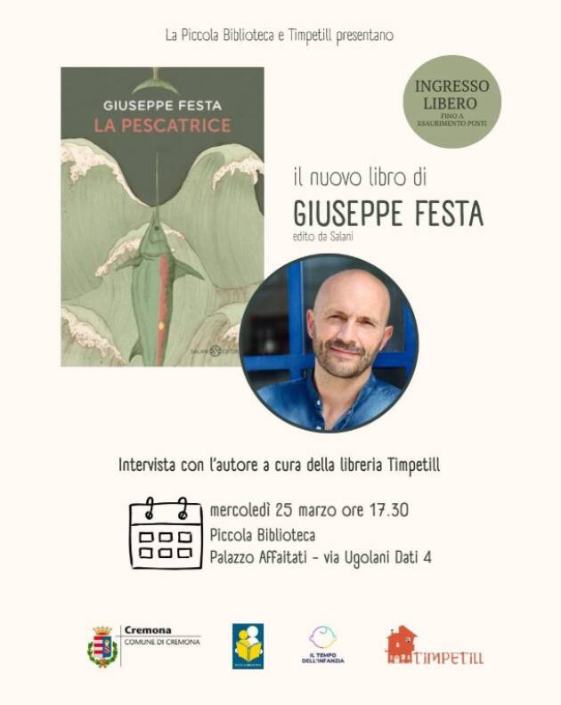 Giuseppe Festa presenta a Cremona il suo libro La pescatrice