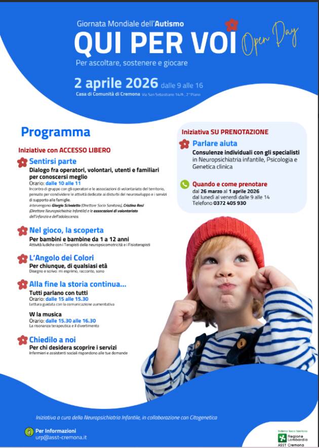 ASST CREMONA   2 aprile 2026  AUTISMO E DISTURBI DEL NEUROSVILUPPO