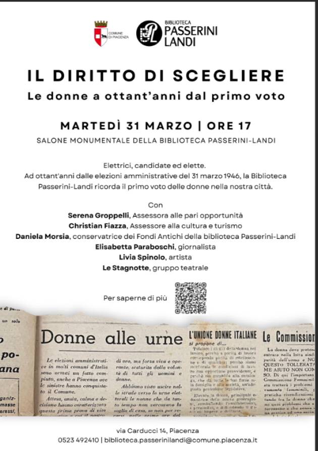 (PC) Donne protagoniste  del voto per il primo Consiglio comunale del Dopoguerra. 