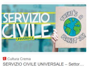 Crema informa : pubblicato il bando di selezione per il Servizio Civile Universale 2026