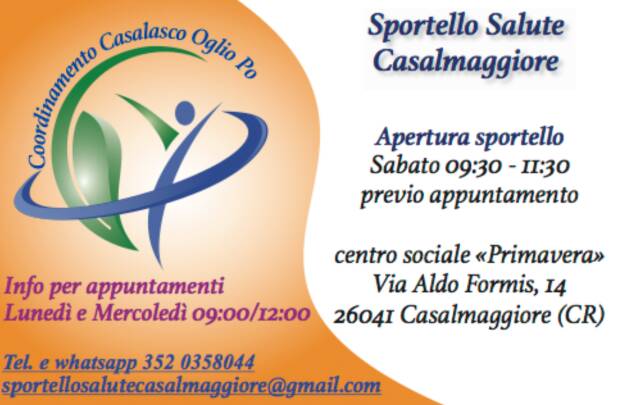 Nasce a Casalmaggiore lo Sportello Salute, un nuovo servizio di informazione e tutela 