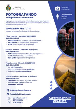'Fotografando': a Gussola quattro serate per imparare l'arte dello scatto