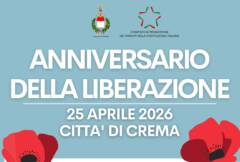 Crema delebrazione  della Festa di Liberazione 25 aprile 2026