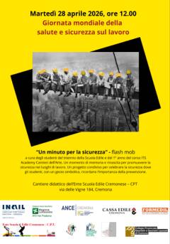 Sicurezza sul lavoro: un Flash Mob a Cremona per la Giornata Mondiale.