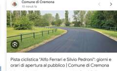 (CR) Pista ciclistica Alfo Ferrari e Silvio Pedroni: giorni e orari di apertura al pubblico