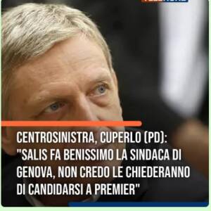 Gianni Cuperlo Alla guida del centrosinistra non esiterà nessun papa straniero