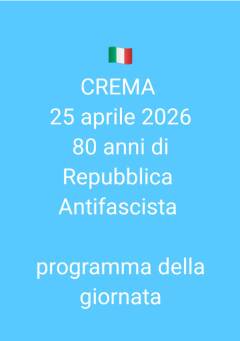 Crema celebra l'anniversario della Liberazione del 25 aprile 1945