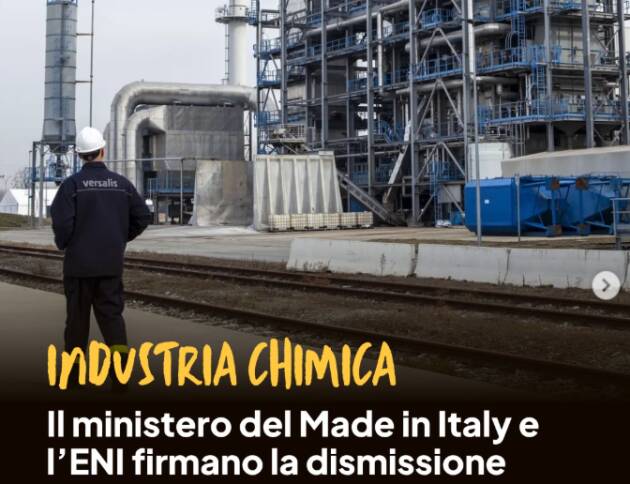 La Cgil chiede presa di posizione chiara sulla dismissione della chimica di base