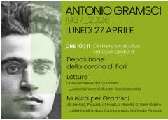 Oggi  deposizione della corona di fiori nel 89° morte di Antonio Gramsci.
