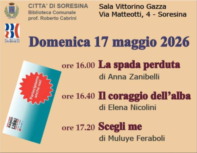 Soresina Pagine di casa nostra Incontri con autori locali