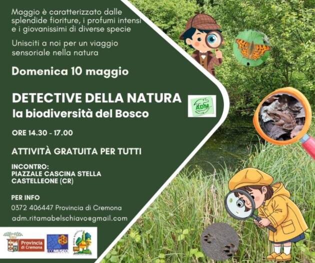 AL BOSCO DIDATTICO DI CASTELLEONE ARRIVANO I “DETECTIVE DELLA NATURA”