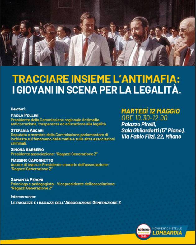 Teatro e Legalità: a Palazzo Pirelli Paola Pollini e  Generazione Z presentano progetto