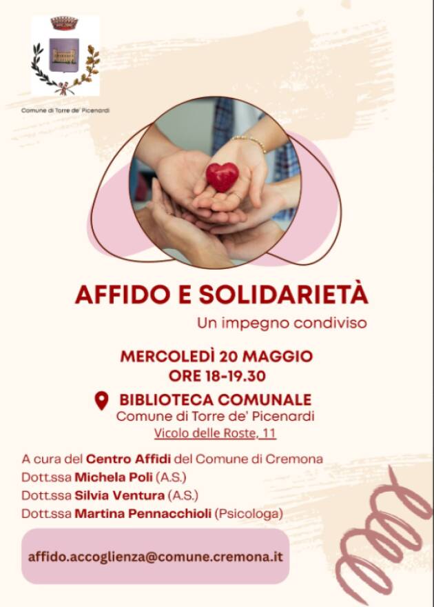 Torre - “Affido e Solidarietà”: un incontro sull’accoglienza familiare