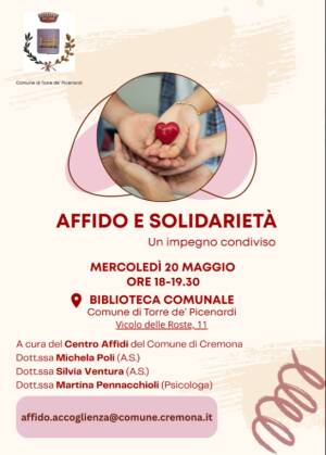 Torre - “Affido e Solidarietà”: un incontro sull’accoglienza familiare