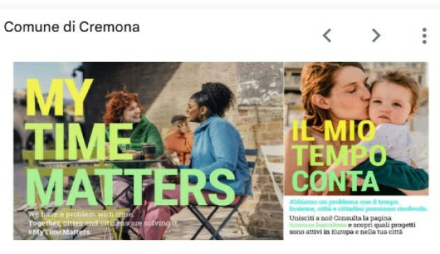 Scuola CREMONA ADERISCE ALLA CAMPAGNA EUROPEA “IL MIO TEMPO CONTA”