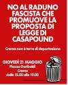 Crema Presidio  Contro l'aberrante ed inaccettabile proposta di remigrazione 