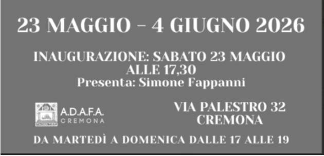 ADAFA Due iniziative da non perdere nel pomeriggiodi sabato 23 maggio 206