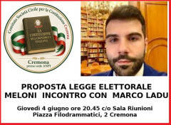 PROPOSTA LEGGE ELETTORALE MELONI  INCONTRO CON  MARCO LADU