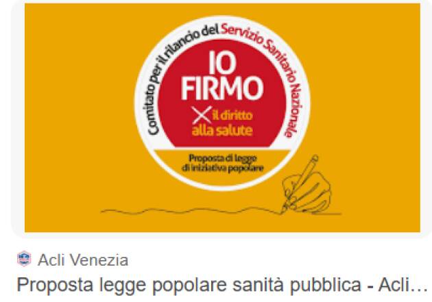 LEGGE INIZIATIVA POPOLARE PER LA SANITA' LETTERA APERTA ALLA CGIL
