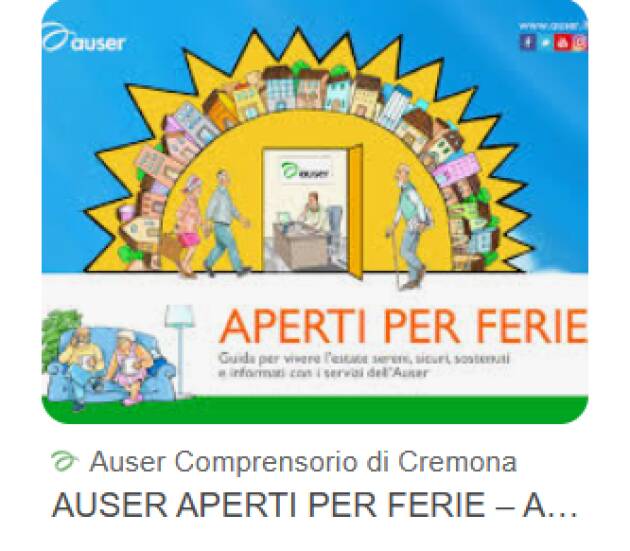 (CR) L'estate non è solo per i giovani ma anche per anziani