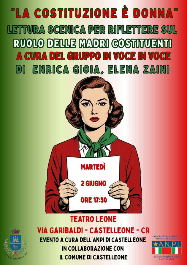 Anpi e Comune di Castelleoneinvitano all'evento del 2 giugno  2026