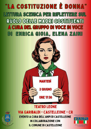 Anpi e Comune di Castelleone invitano all'evento del 2 giugno  2026