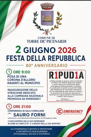Torre de’ Picenardi celebra il 2 Giugno nel segno della pace