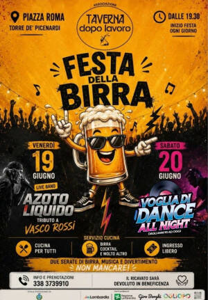 TORRE – 19 e 20 giugno Festa della Birra 2^ edizione 