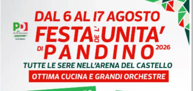 Feste Unità del Cremasco 2026 -Pandino: 6/17 Agosto