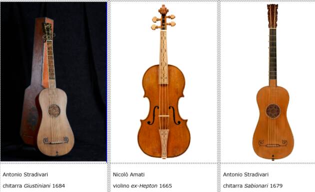 (CR) MDV Espone le chitarre di Antonio Stradivari e il violino ex-Hepton di Nicolò Amati