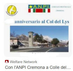 Anpi di Cremona organizza delegazione al Colle del Lys per il 5 luglio 2026