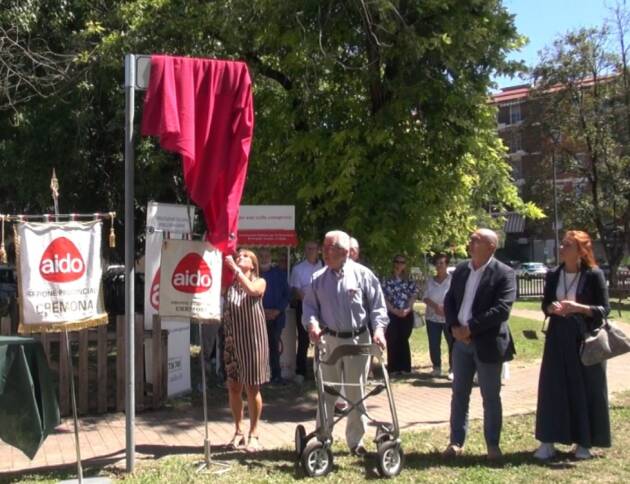 Cremona onora i donatori d’organi con un giardino a loro intitolato