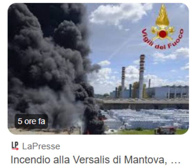 INCENDIO VERSALIS MANTOVA, M5S