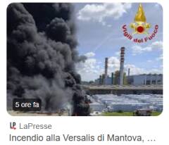 INCENDIO VERSALIS MANTOVA, M5S