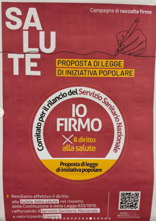 SALUTE - M5S LOMBARDIA: ADERIAMO ALLA PETIZIONE CGIL