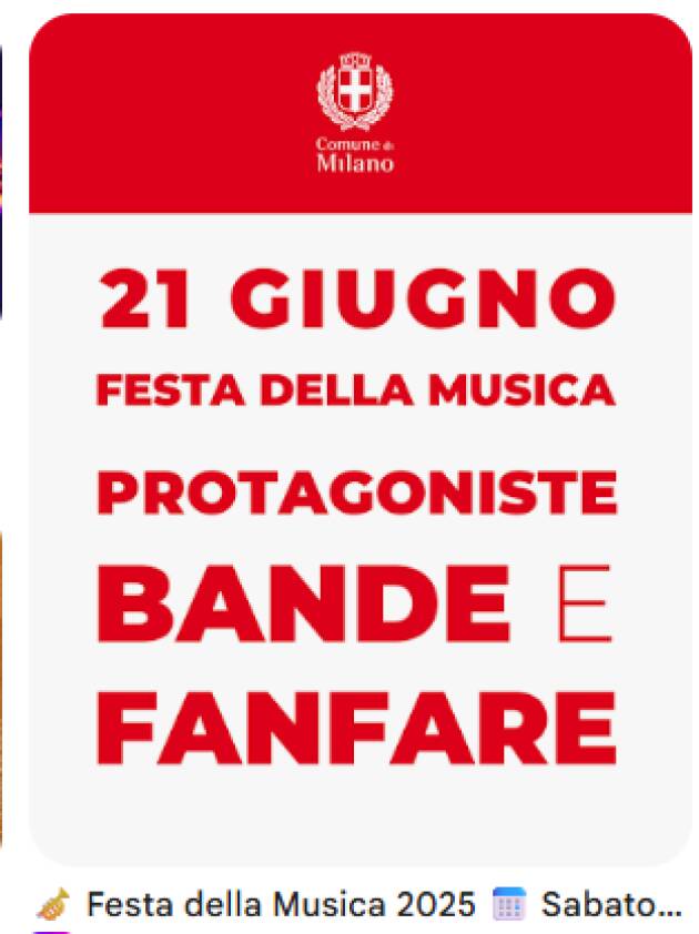 (MI) FESTA DELLA MUSICA. DOMENICA 21 GIUGNO DOPPIO CONCERTO ALLA LOGGIA DEI MERCANTI
