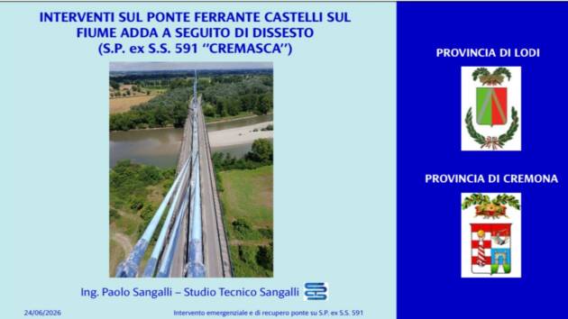 PONTE SULL’ADDA TRA MONTODINE E BERTONICO: PRESENTATO IL CRONOPROGRAMMA,